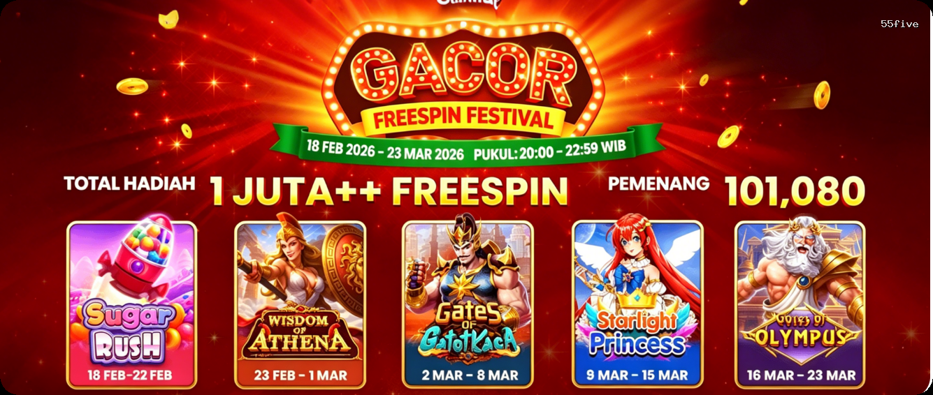 Login 55five Sekarang Bonus Melimpah